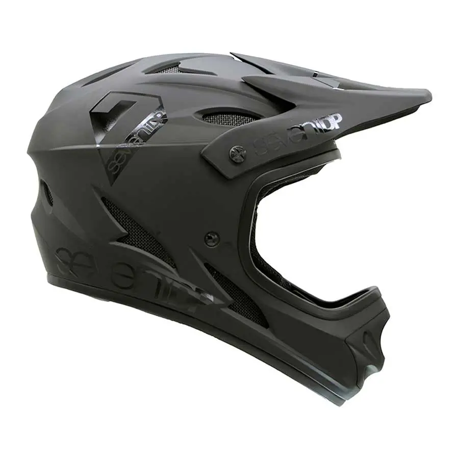 7Idp M1 Full Face Helmet Matt (Black/Gloss Black) Xl 61 - 62Cm 1