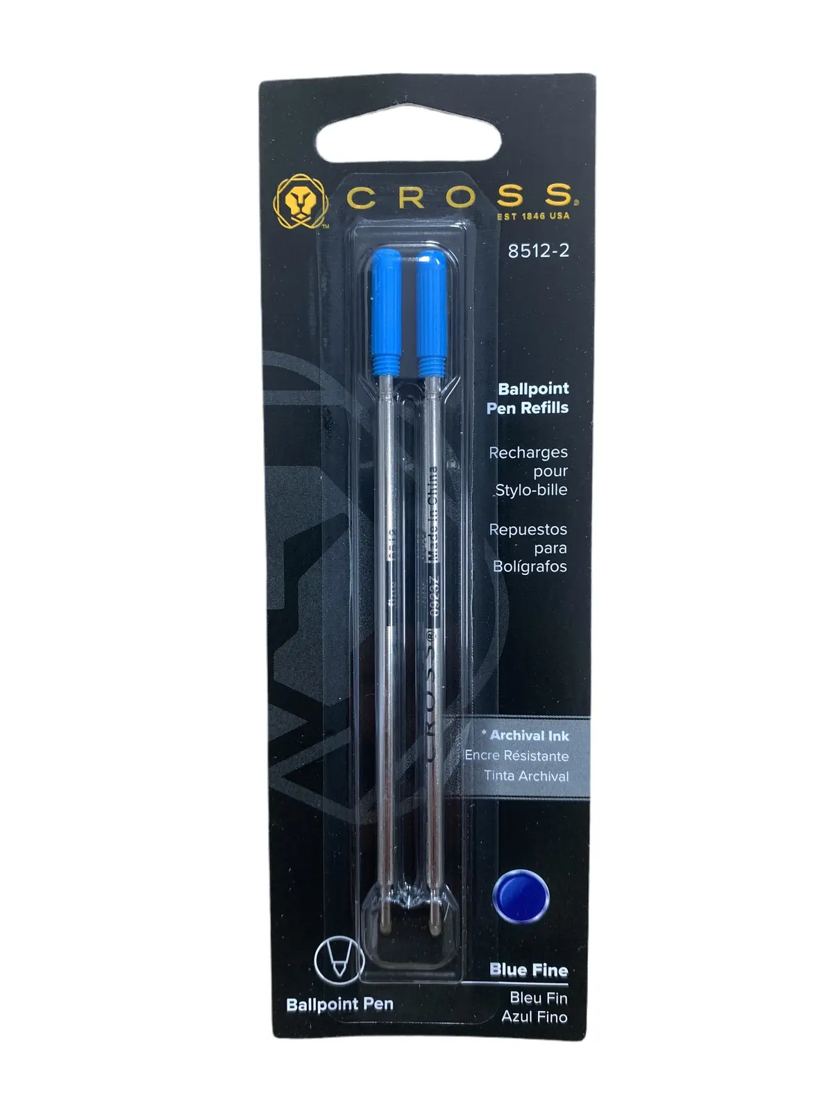 Cross, Kugelschreibermine, Fein, 2X Im Blister, Blau 1
