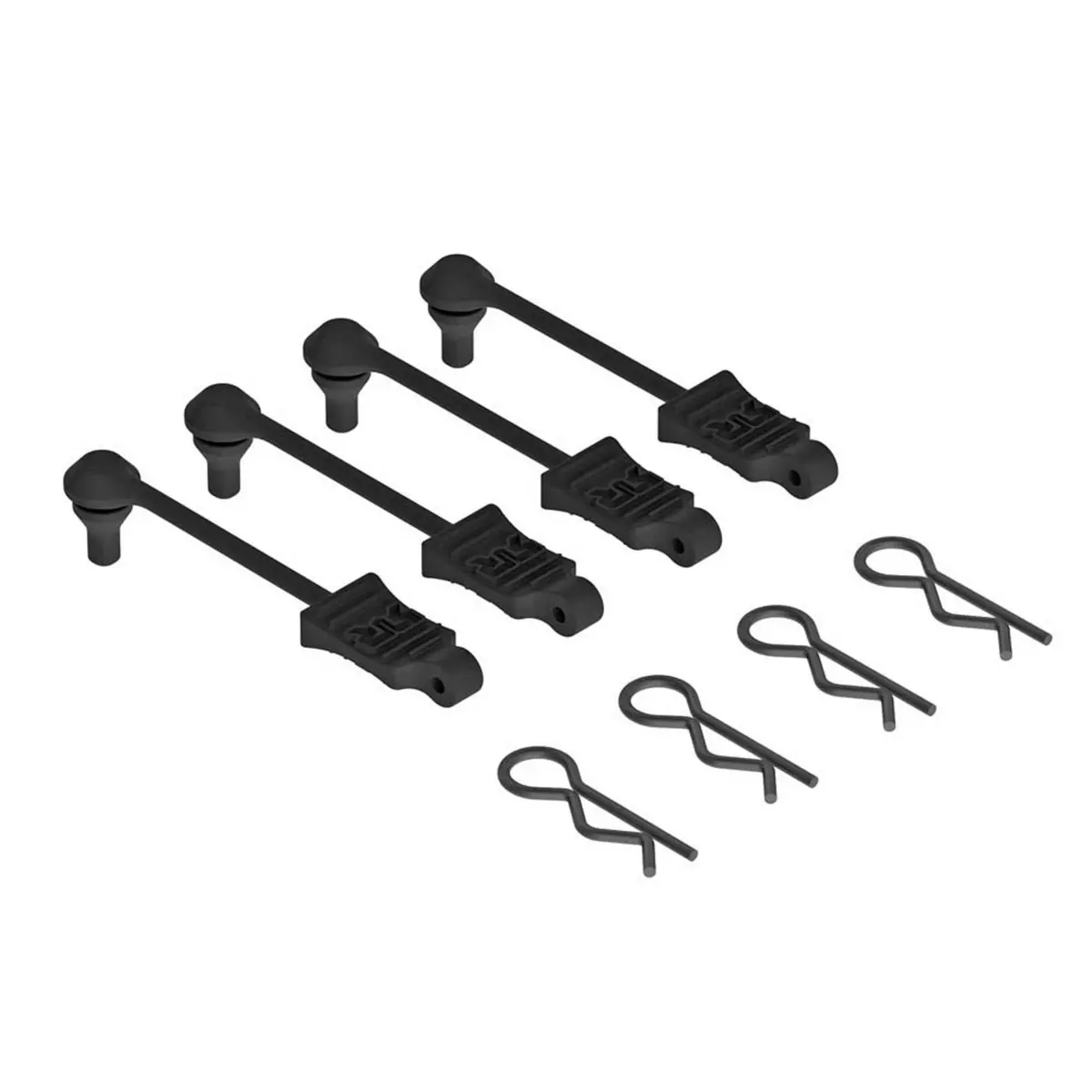 Arrma 1/10 Body Clip Retainer: Black (4) 1