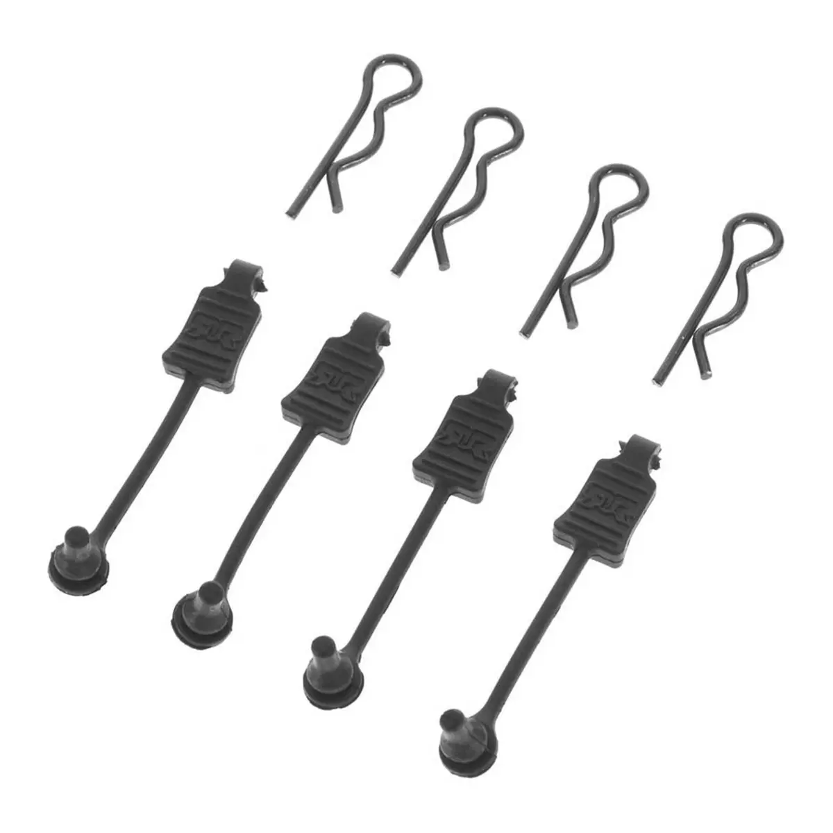 Arrma 1/8 Body Clip W/Retainer: Black (4) 1