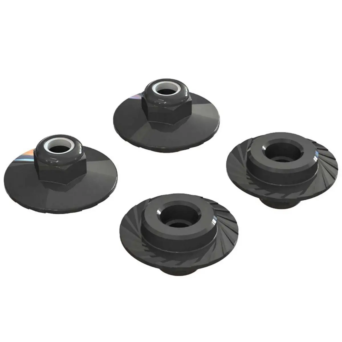 Arrma Serrated Flanged Lock Nut: M5x8mm (4) 1