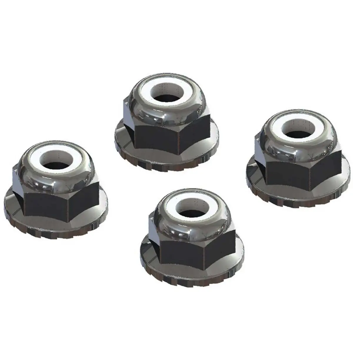 Arrma Flanged Nyloc Locknut: 4Mm (4) 1