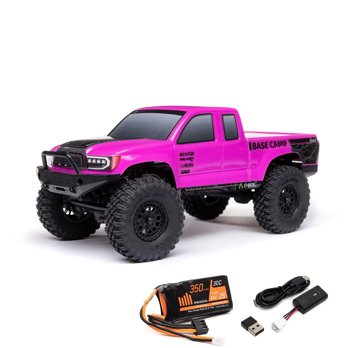 Axial Scx24 Base Camp 4Wd Rtr Micro Crawler: Pink 1