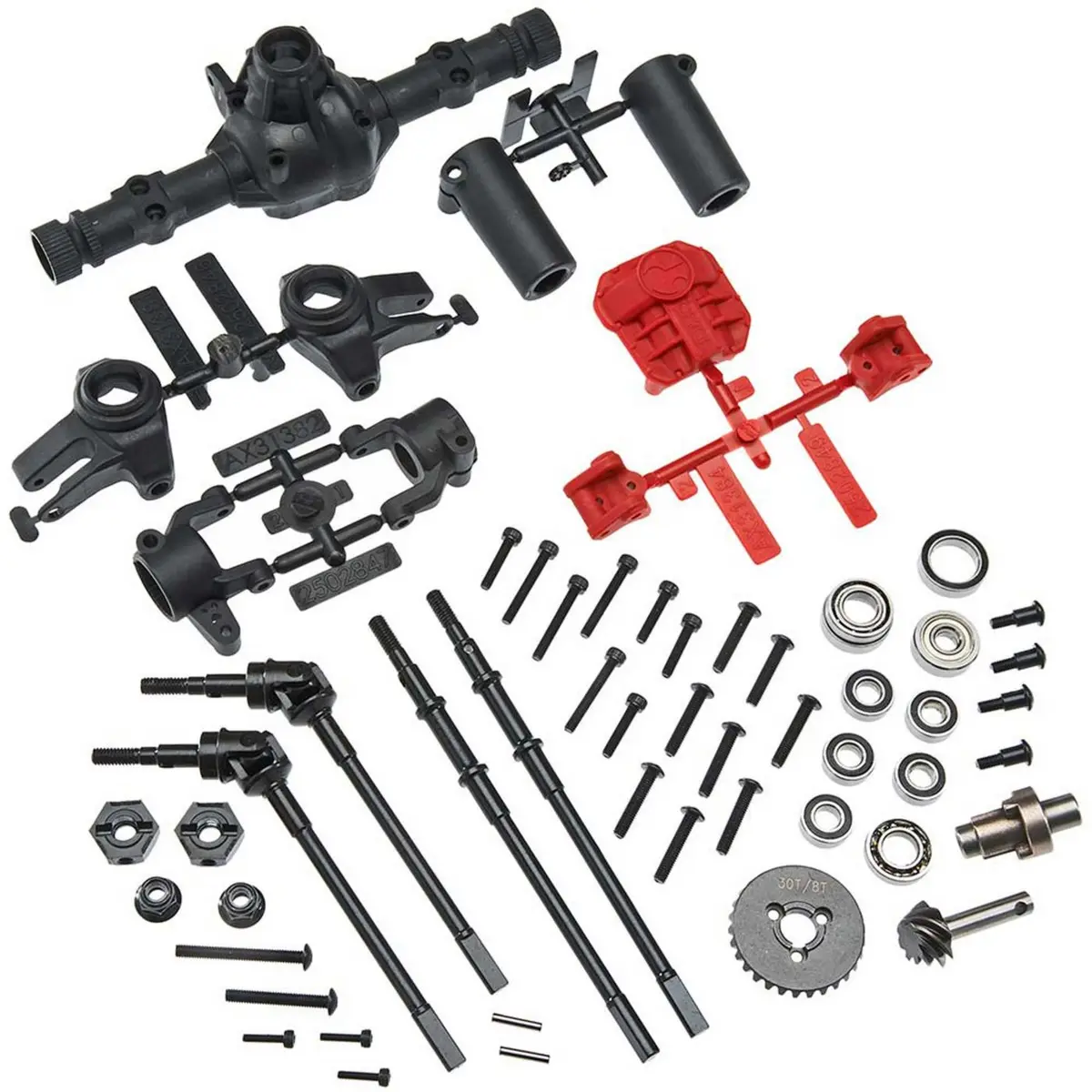 Axial Ar44 Locked Axle Set Front/Rear Complete 1