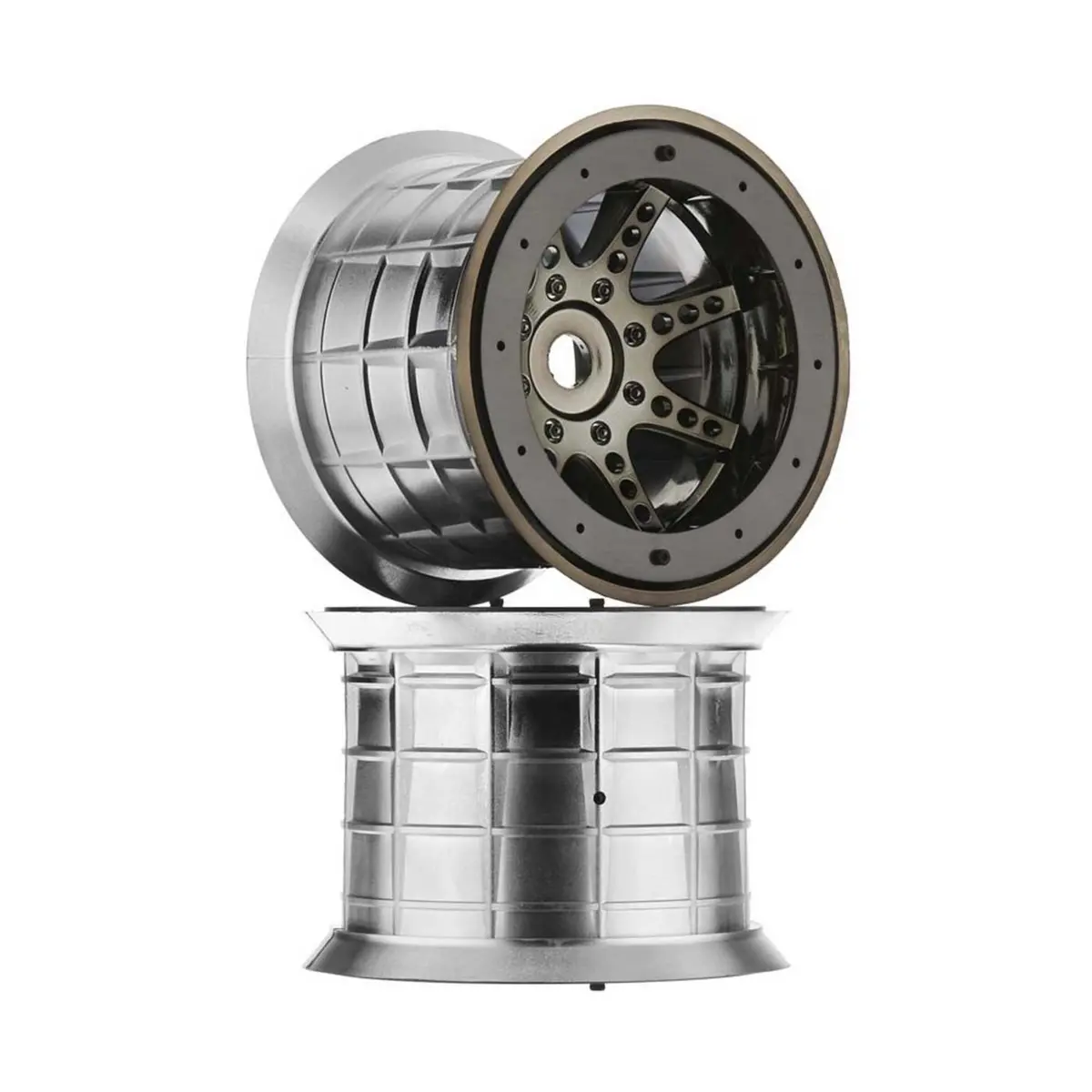 Axial Oversize Beadlock 8-Spk Blk Chrm (2) 1