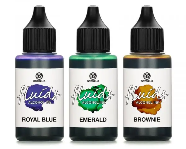 Octopus Fluids Alkoholtinten Set Royal Blue Emerald Brownie 1