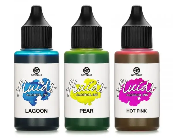 Octopus Fluids Alkoholtinte Set Lagoon, Pear Und Hot Pink 1