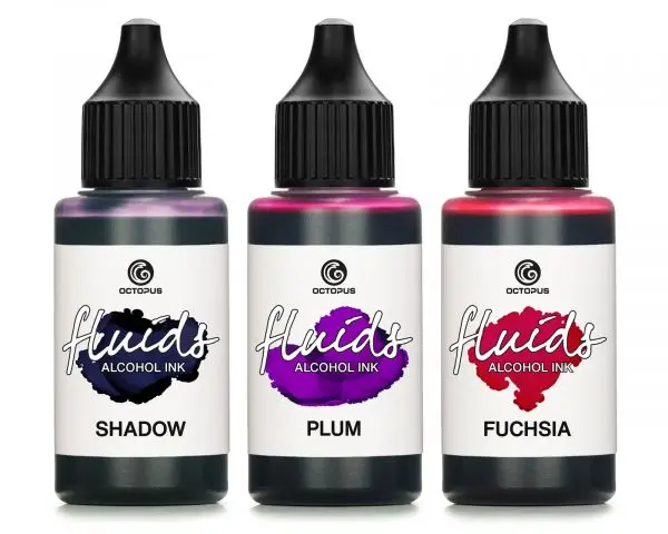 Octopus Fluids Alcohol Ink Set Shadow Plum Fuchsia Alkoholtinte Für Fluid Art Und Resin 1