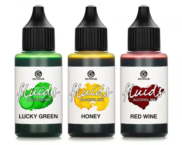 Octopus Fluids Alkoholtinten-Set Lucky Green Honey Red Wine 1