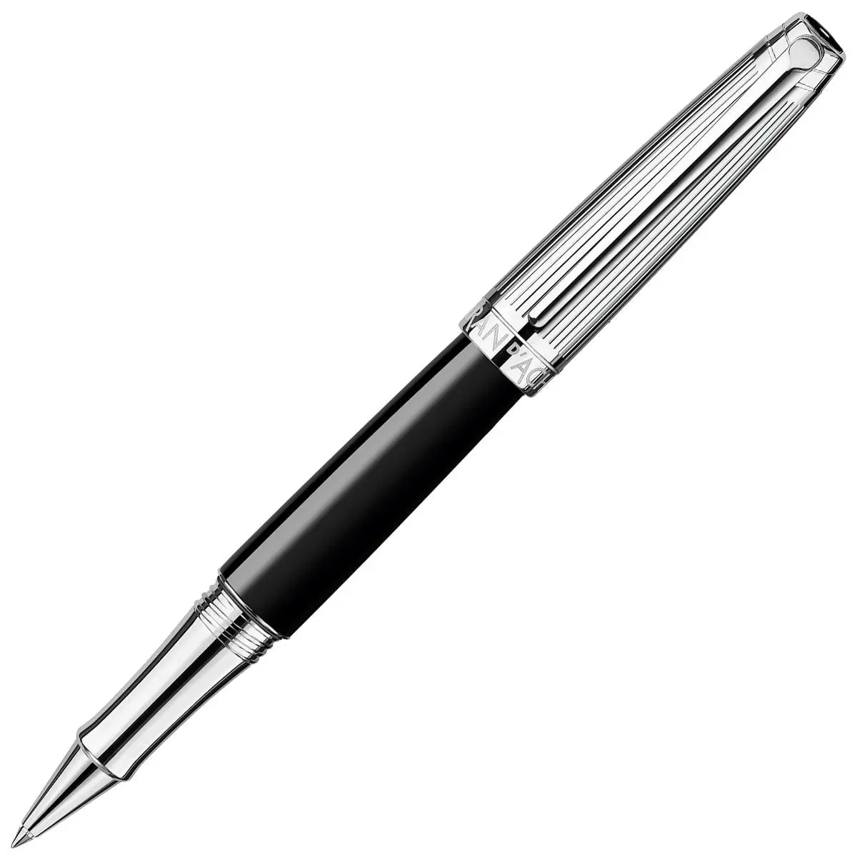 Caran D'ache, Tintenroller Léman, Versilbert/Rhodiniert, Schwarz 1