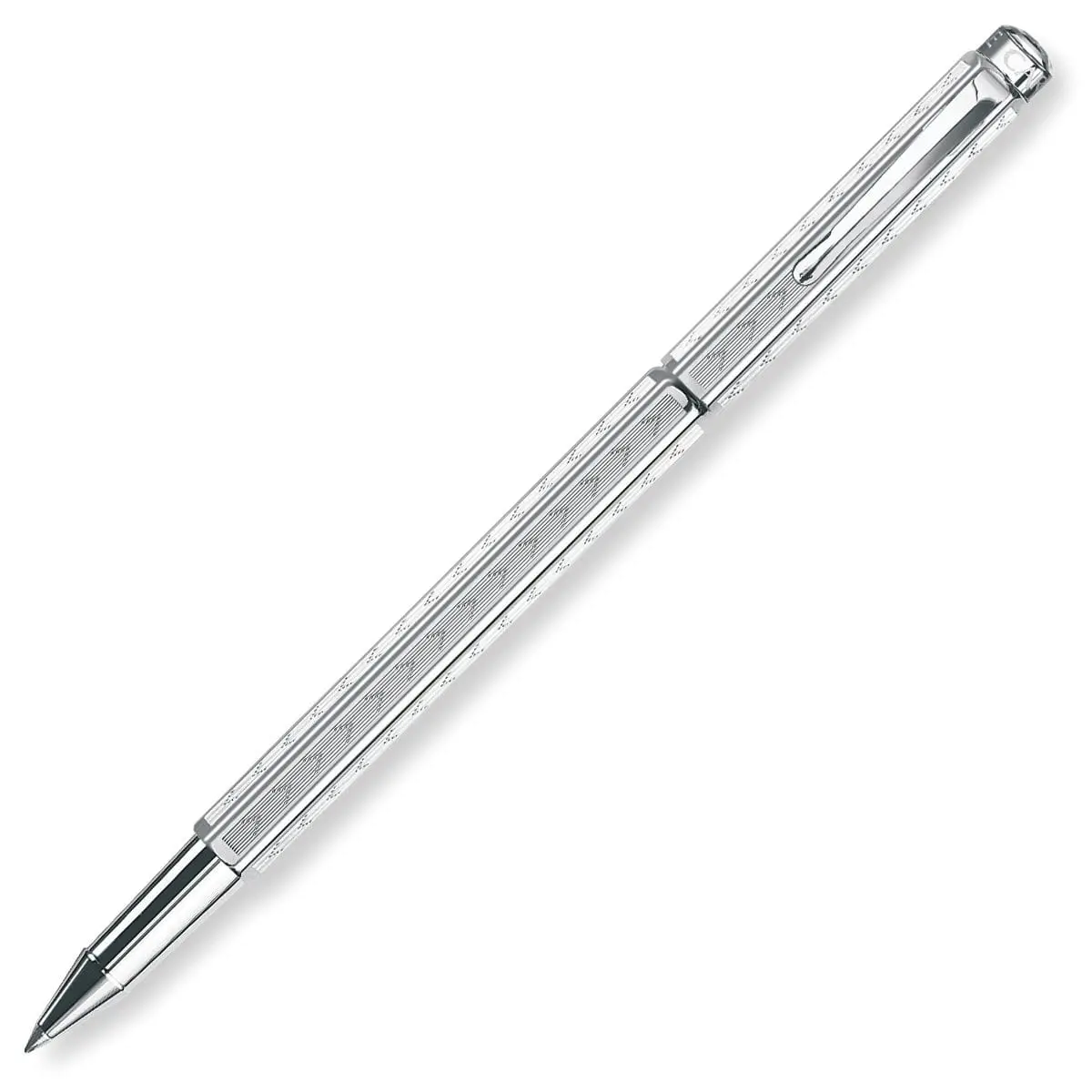 Caran D'ache, Tintenroller Ecridor, Chevron Versilbert/Palladiert, Silber 1