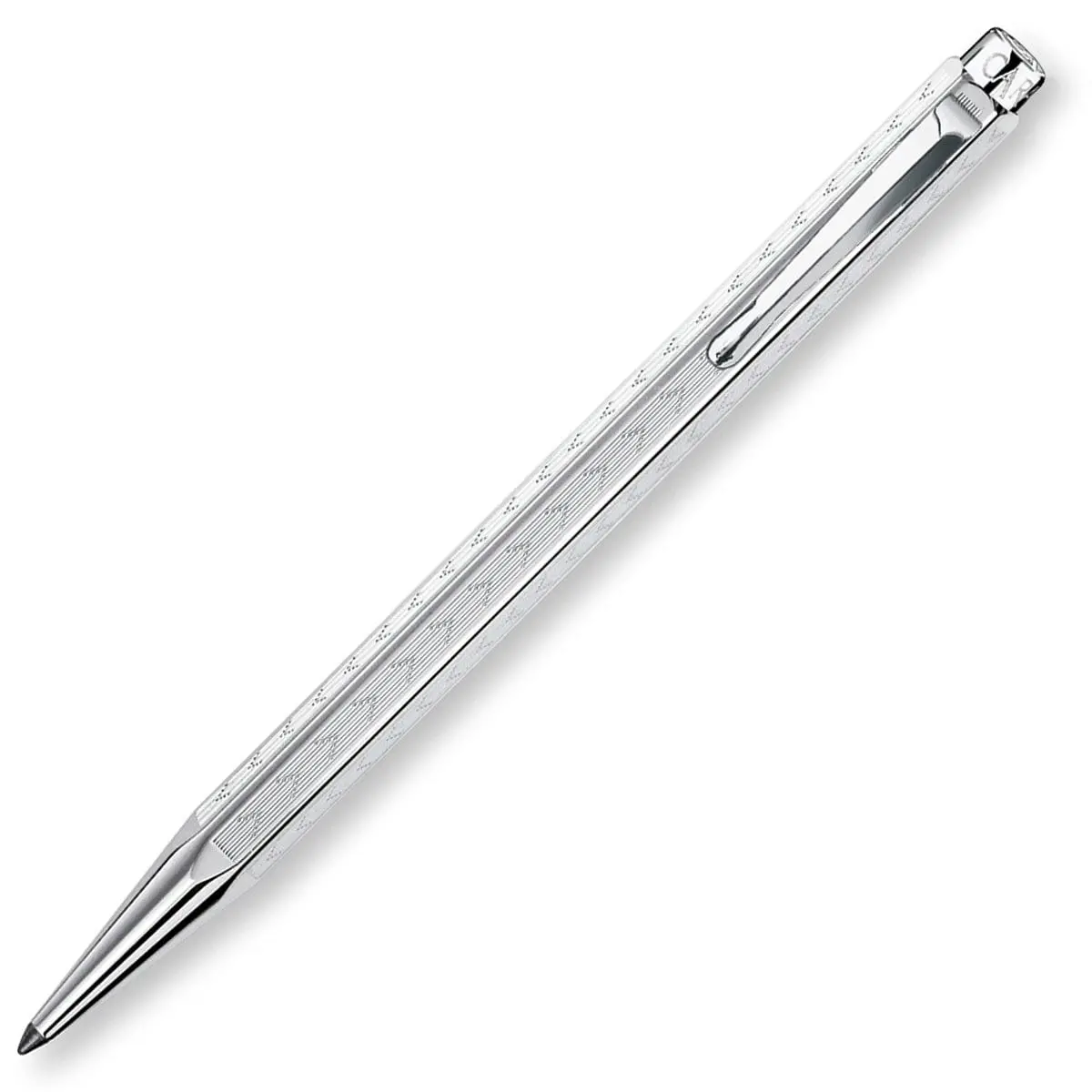 Caran D'ache, Kugelschreiber Ecridor, Chevron Versilbert/Palladiert, Silber 1