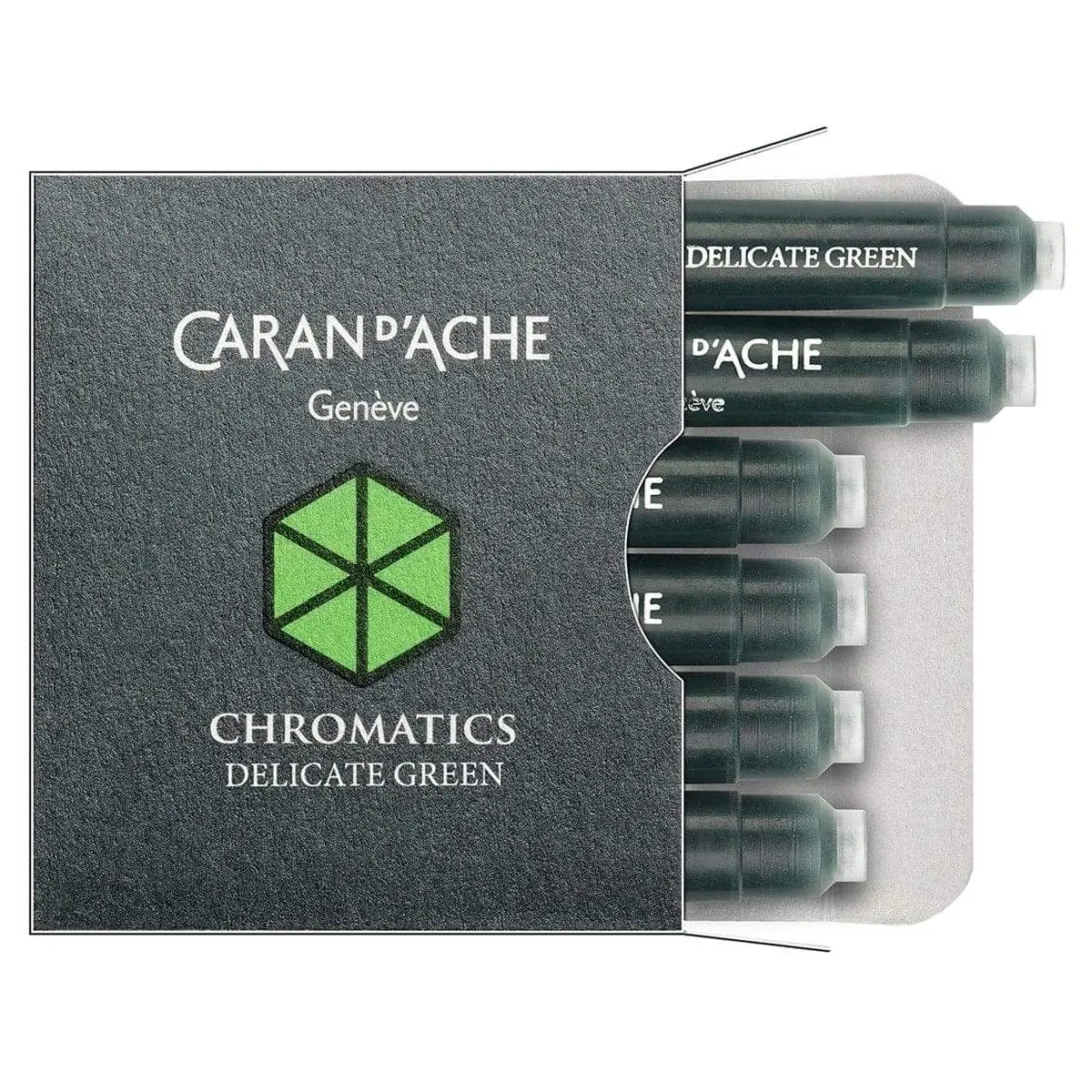 Caran D'ache, Tintenpatrone Chromatics, 6 Stk. Delicate Green 1