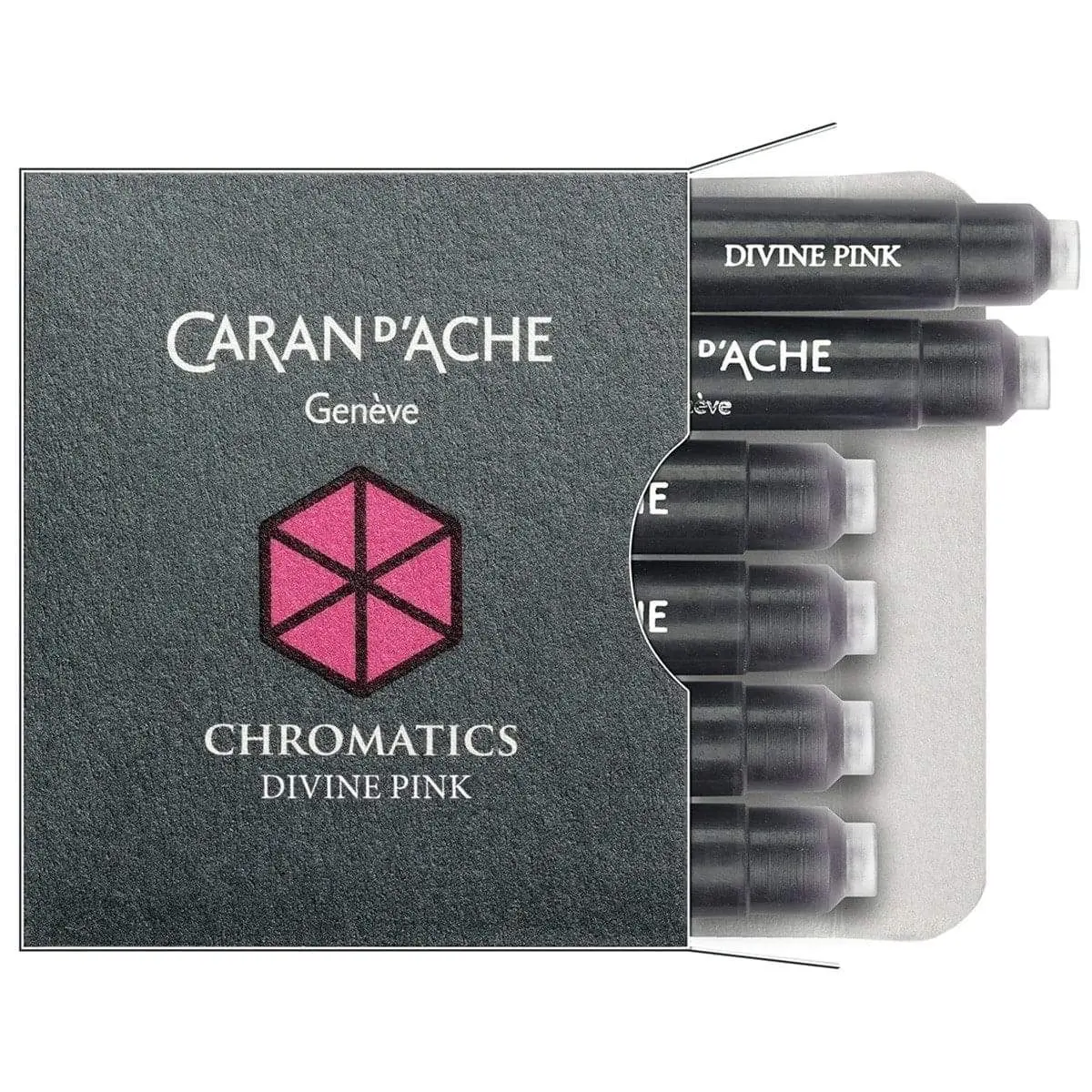 Caran D'ache, Tintenpatrone Chromatics, 6 Stk. Divine Pink 1