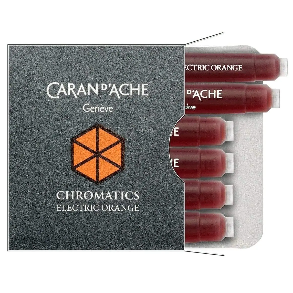 Caran D'ache, Tintenpatrone Chromatics, 6 Stk. Electric Orange 1