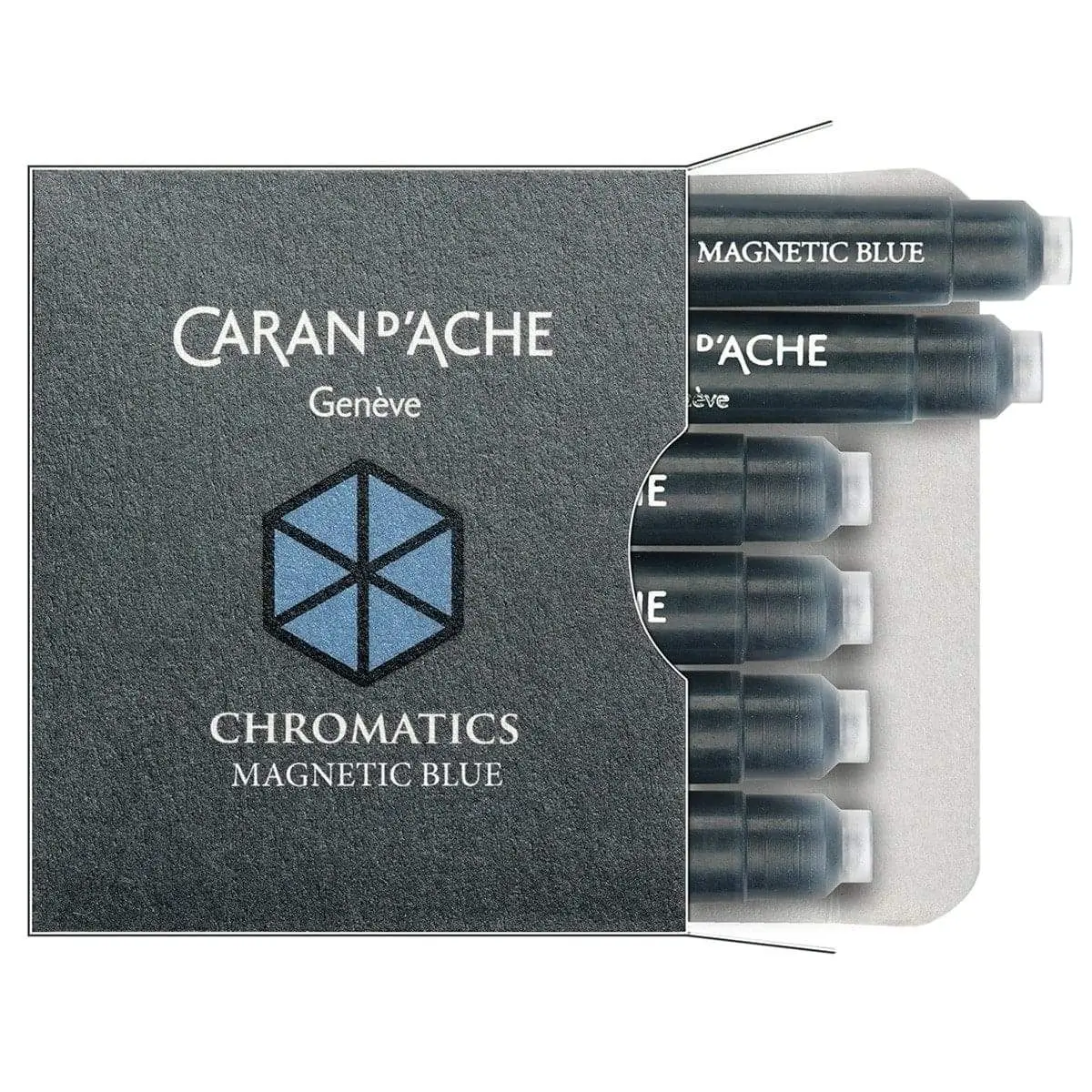 Caran D'ache, Tintenpatrone Chromatics, 6 Stk. Magnetic Blue 1