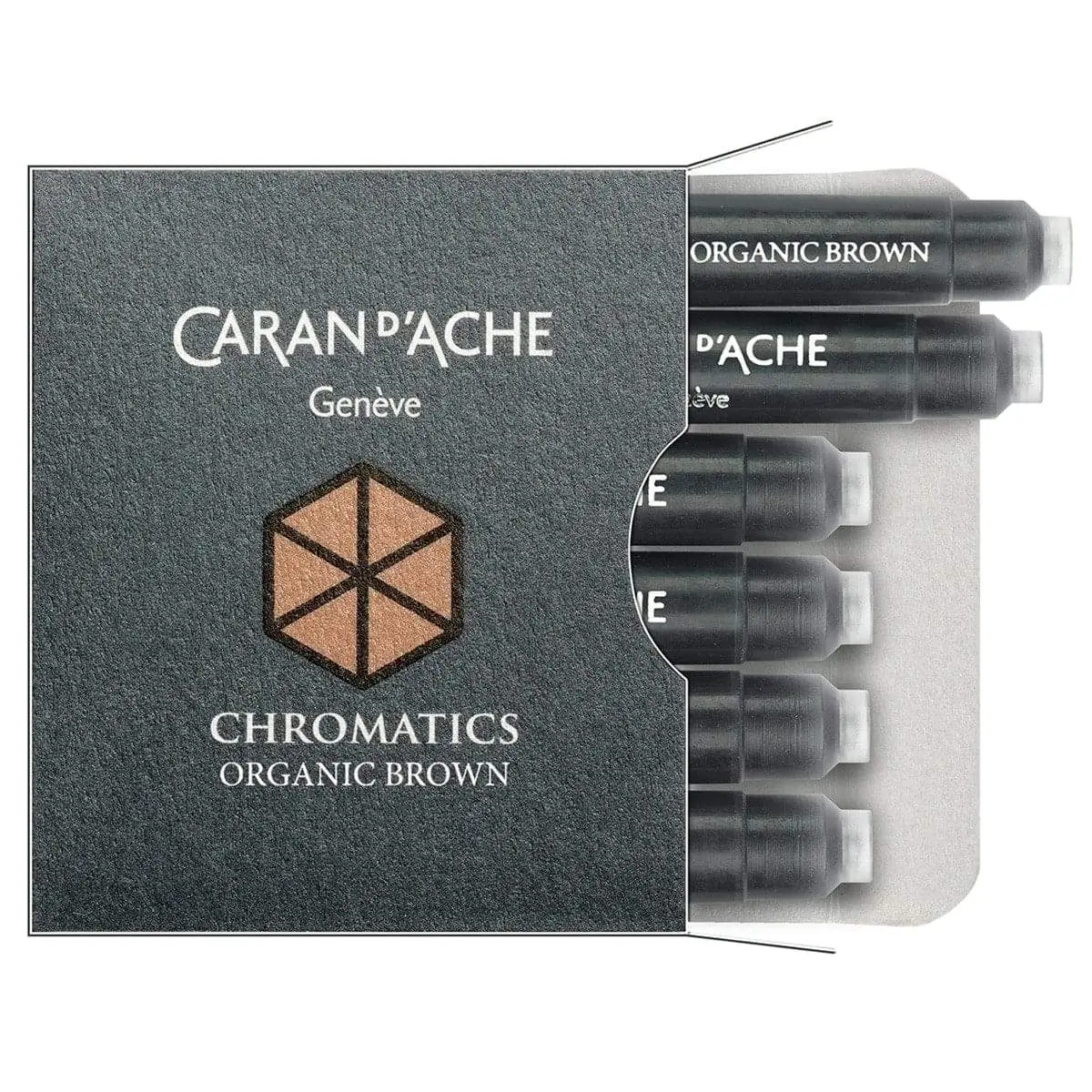 Caran D'ache, Tintenpatrone Chromatics, 6 Stk. Organic Brown 1