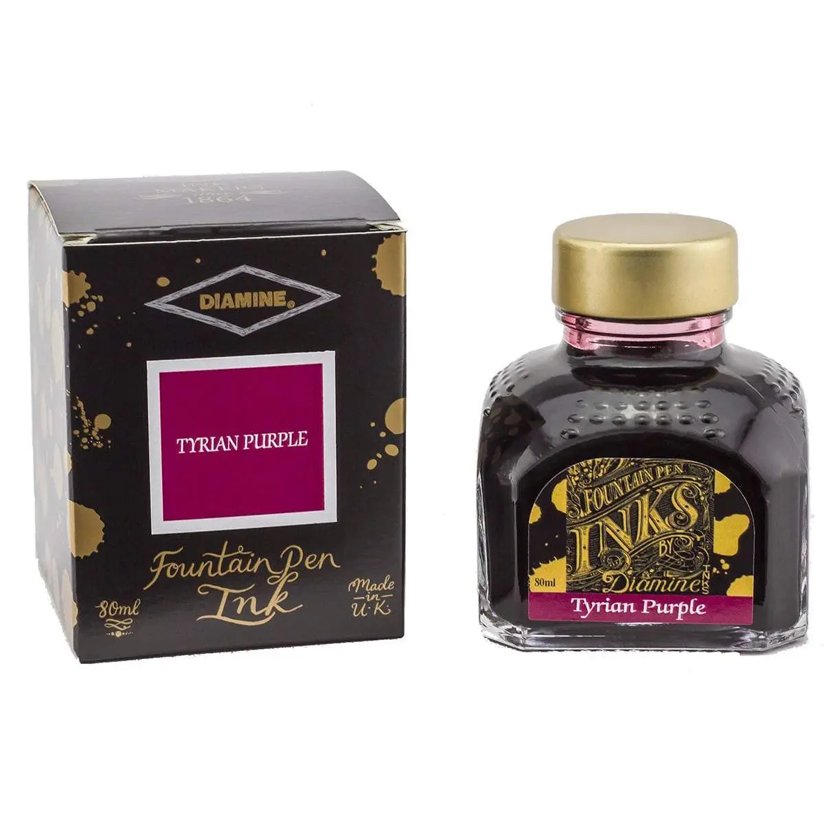 Diamine, Tintenglas Regular, 80 Ml, Tyrian Purple 1