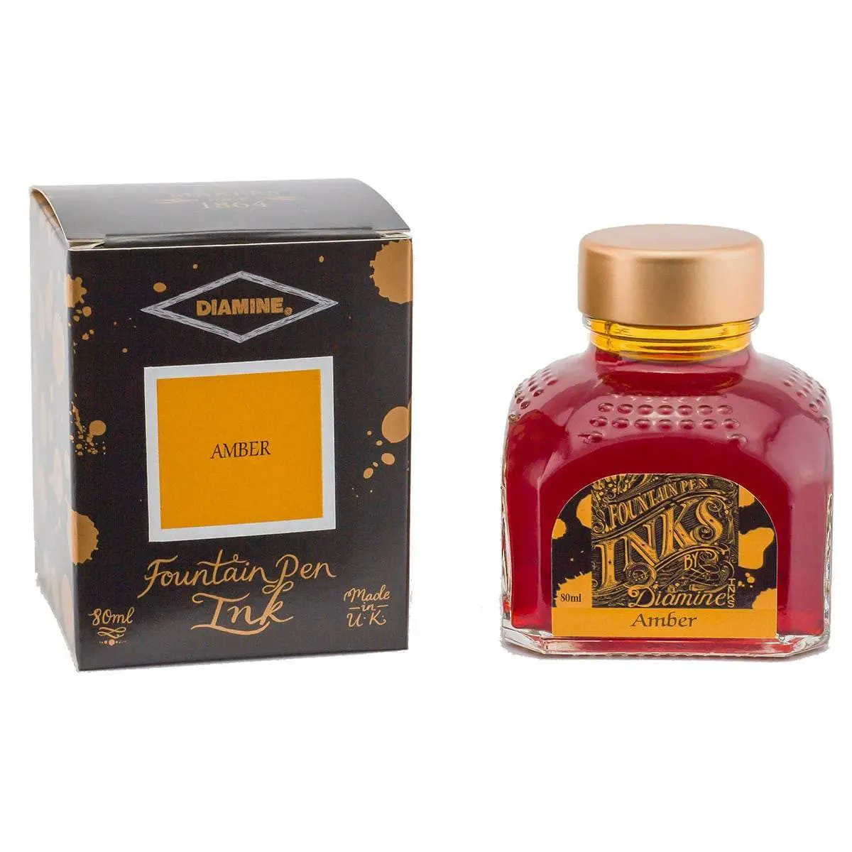 Diamine, Tintenglas Regular, 80 Ml, Amber 1