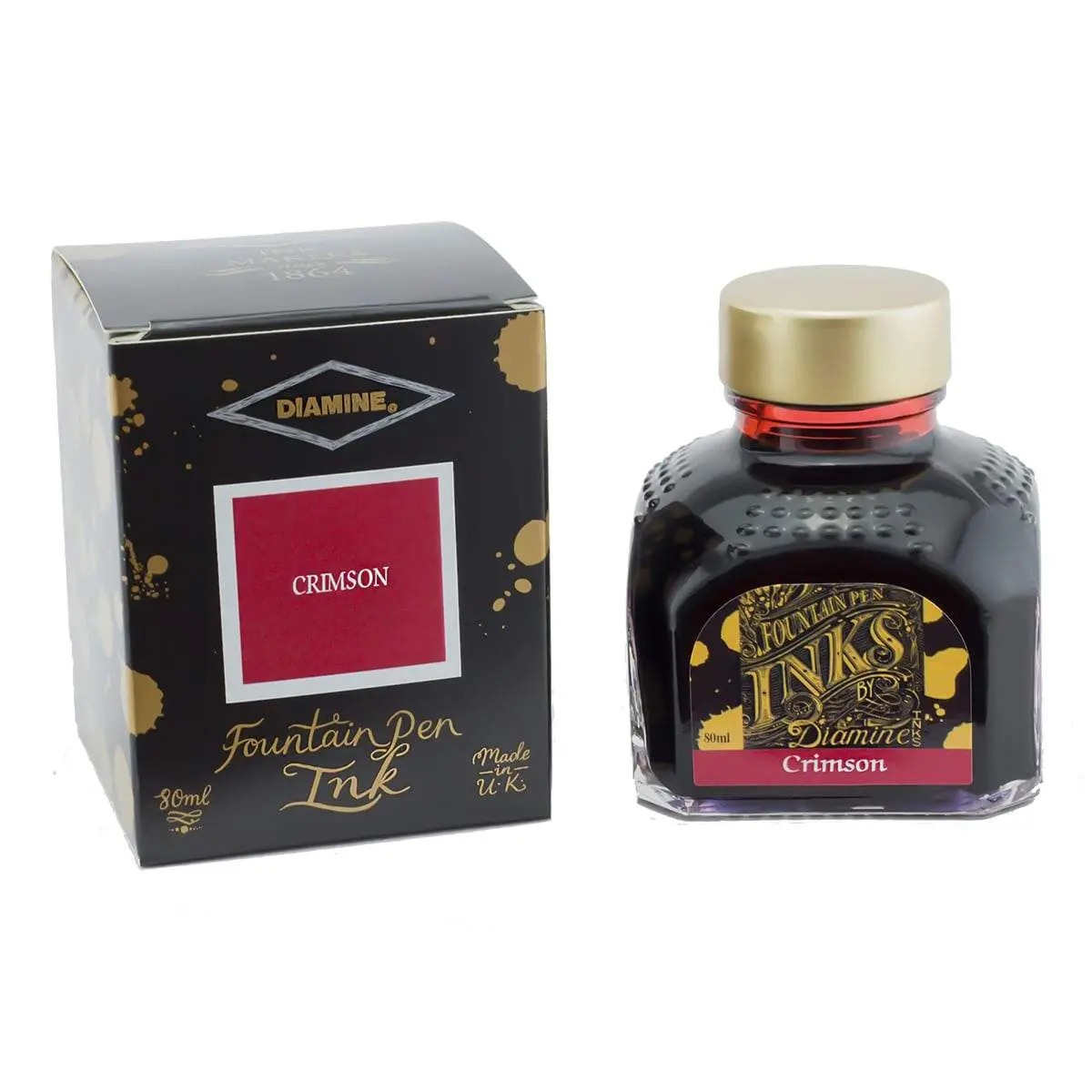 Diamine, Tintenglas Regular, 80 Ml, Crimson 1