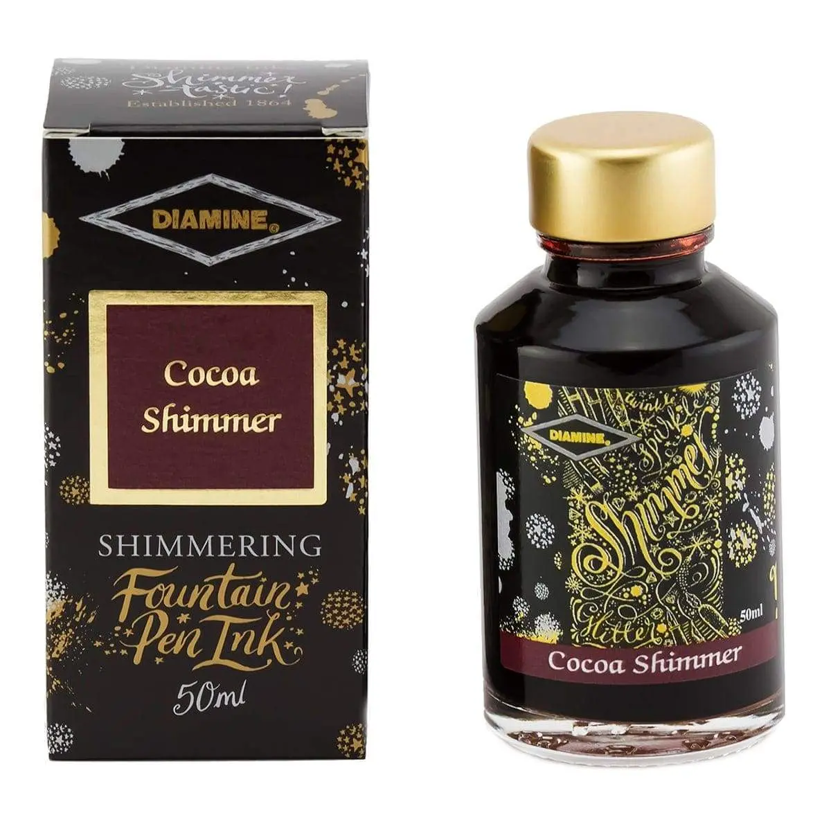 Diamine, Tintenglas Shimmering, 50 Ml, Cocoa Shimmer 1