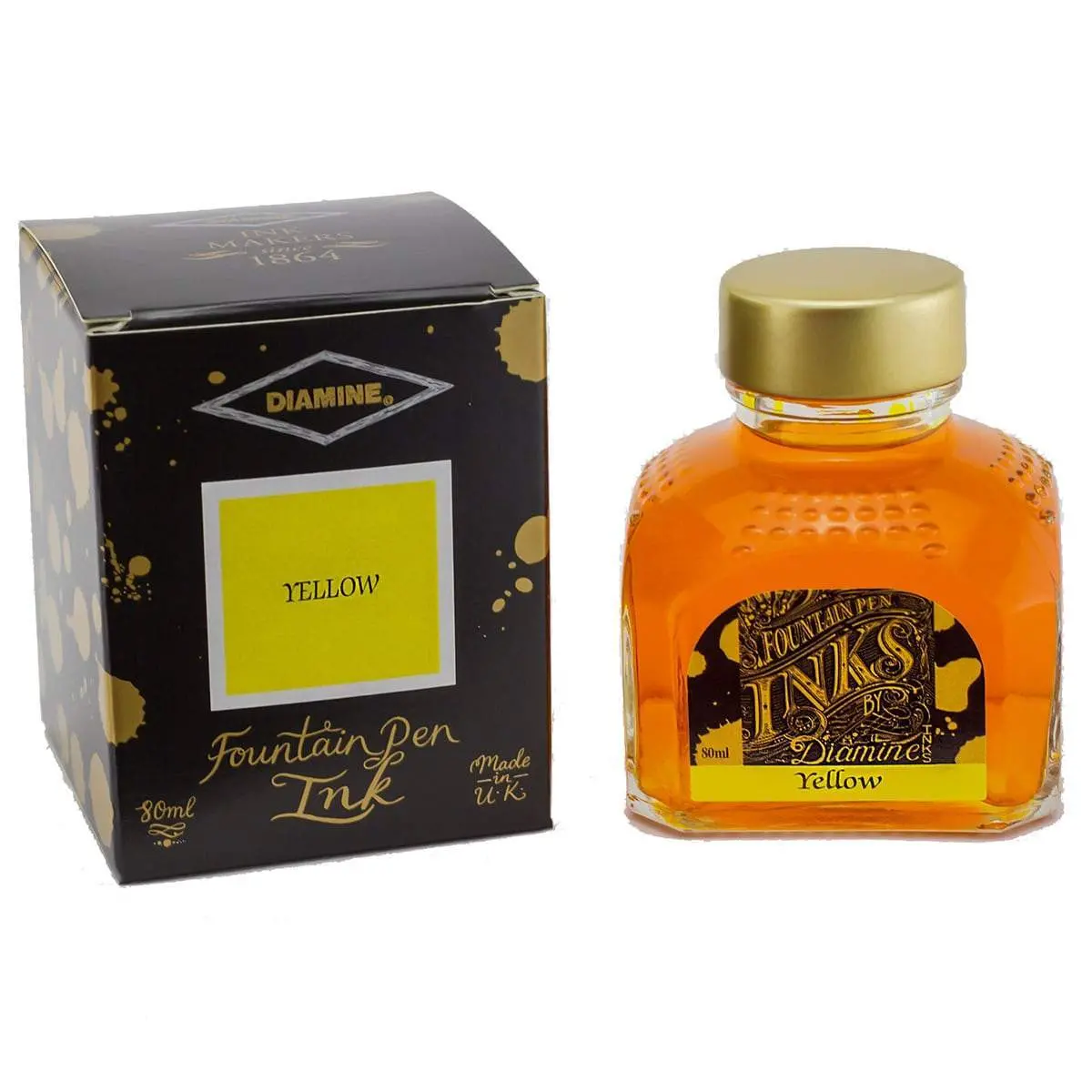 Diamine, Tintenglas Regular, 80 Ml, Yellow 1
