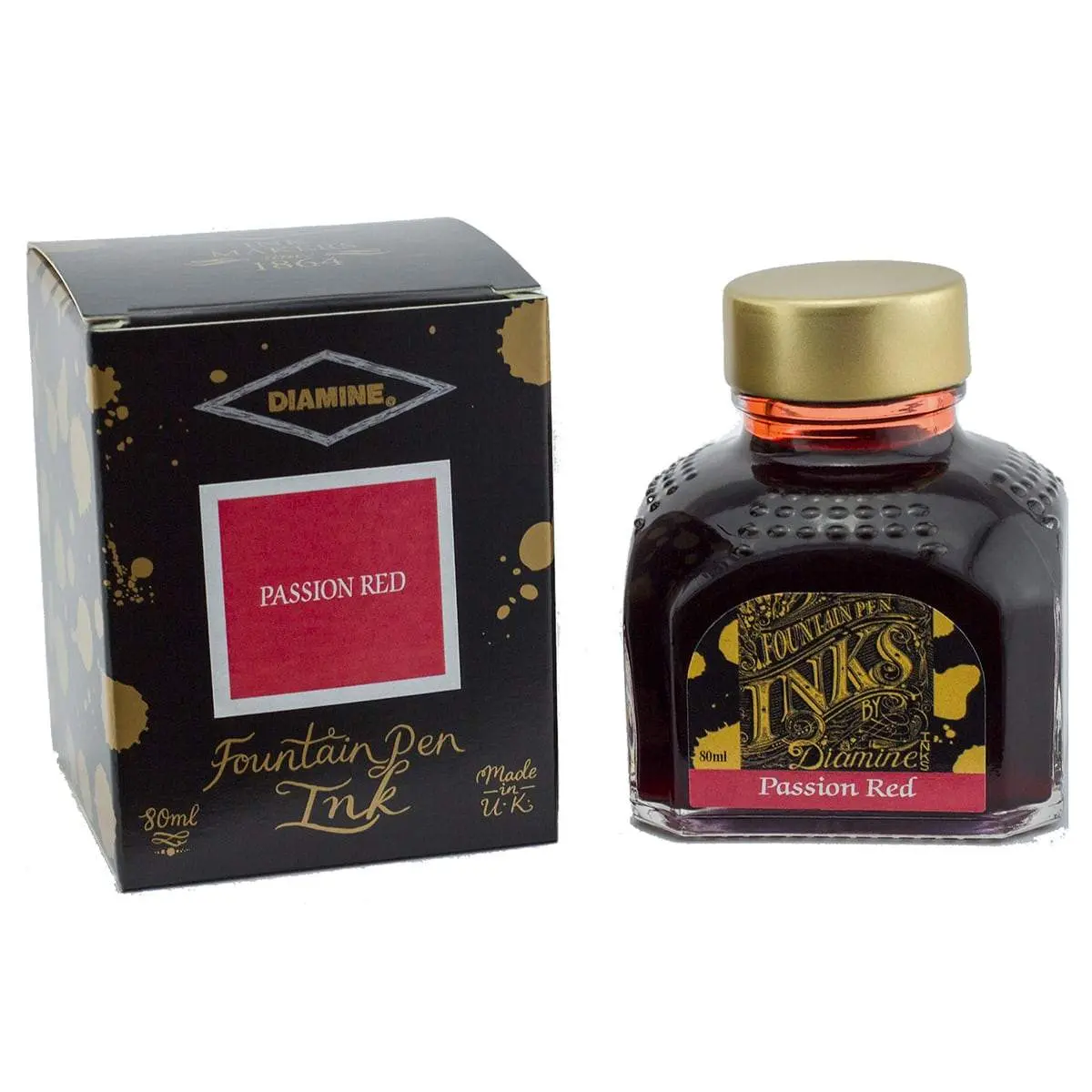 Diamine, Tintenglas Regular, 80 Ml, Passion Red 1