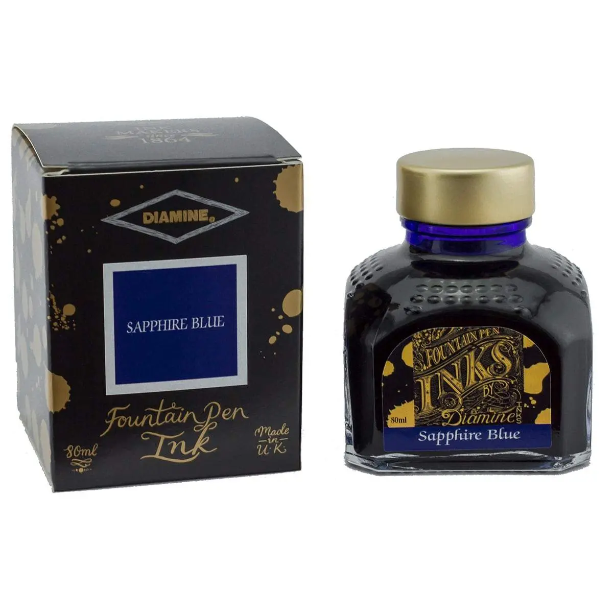 Diamine, Tintenglas Regular, 80 Ml, Sapphire Blue 1