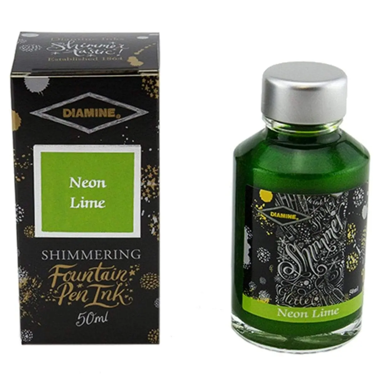 Diamine, Tintenglas Shimmering, 50 Ml, Neon Lime 1