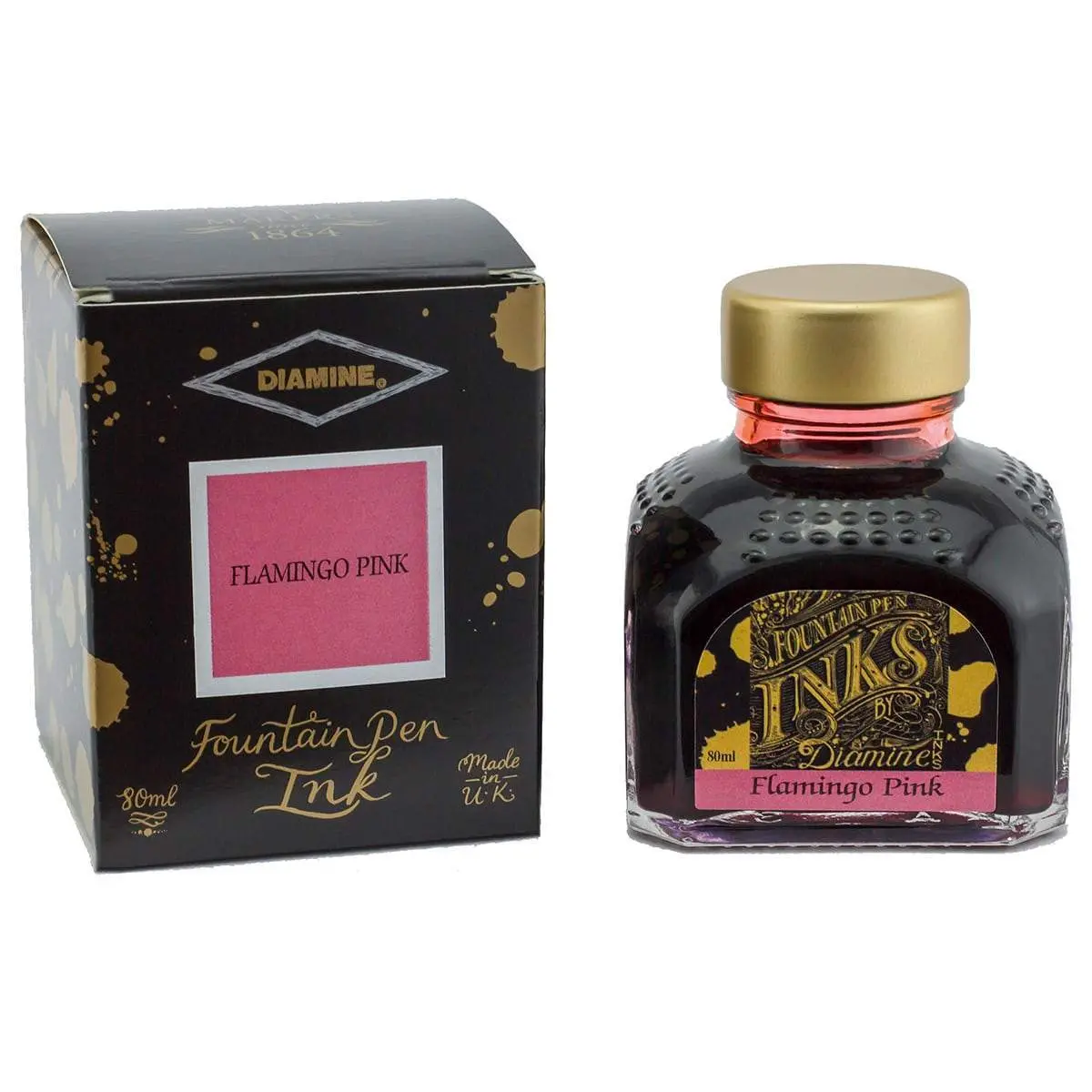 Diamine, Tintenglas Regular, 80 Ml, Flamingo Pink 1