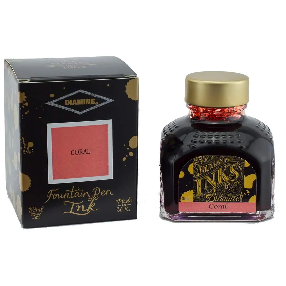 Diamine, Tintenglas Regular, 80 Ml, Coral 1