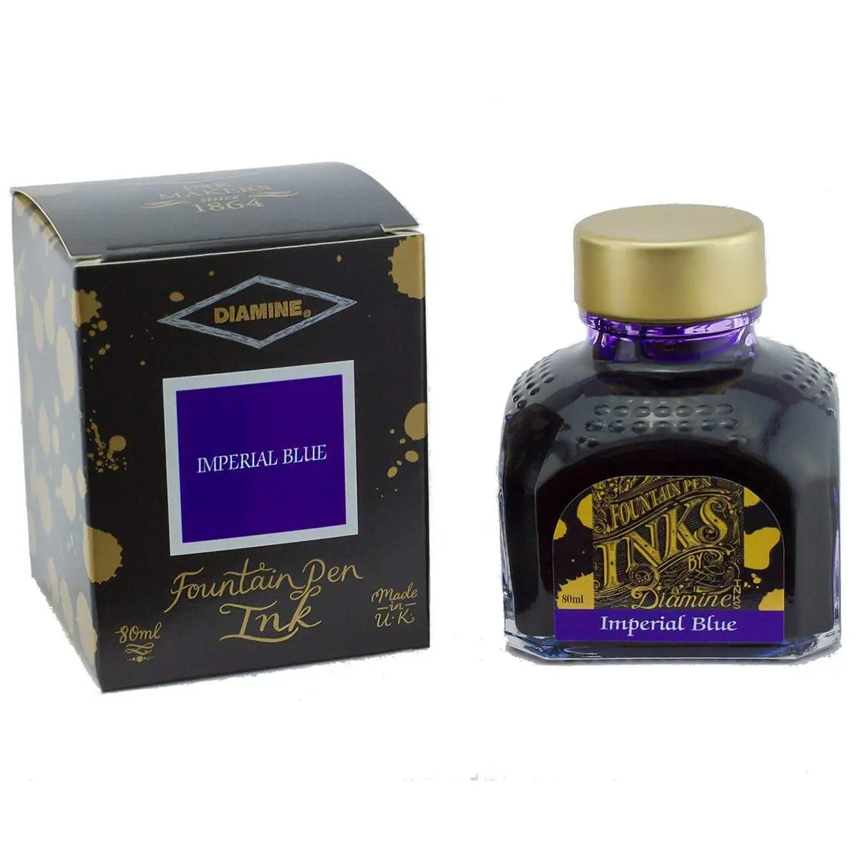 Diamine, Tintenglas Regular, 80 Ml, Imperial Blue 1
