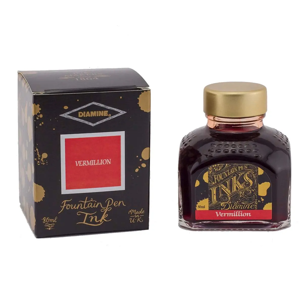 Diamine, Tintenglas Regular, 80 Ml, Vermillion 1