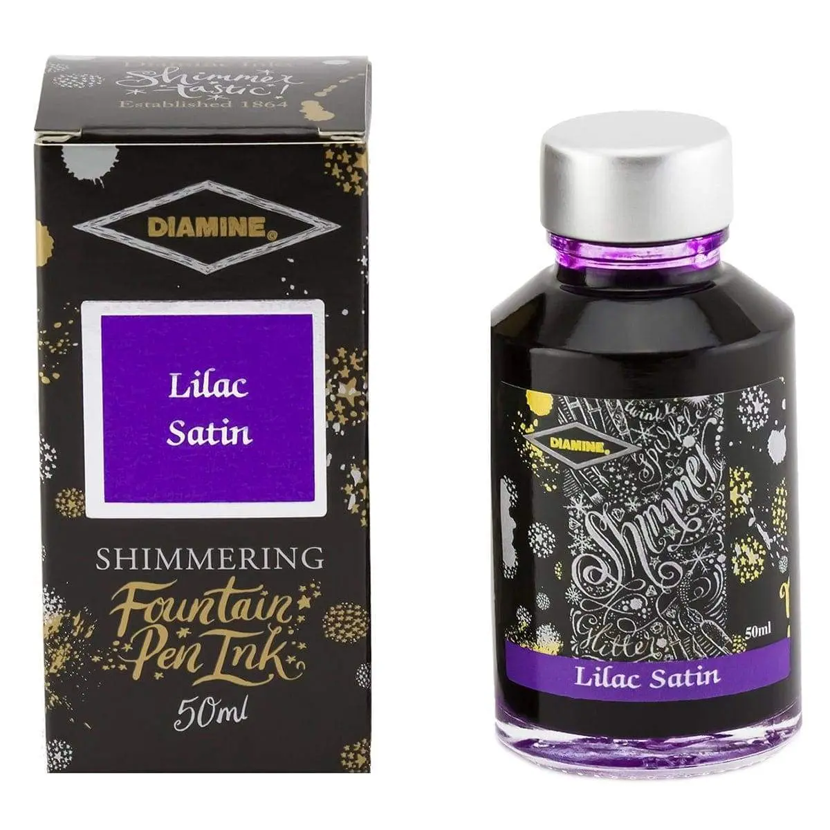 Diamine, Tintenglas Shimmering, 50 Ml, Lilac Satin 1