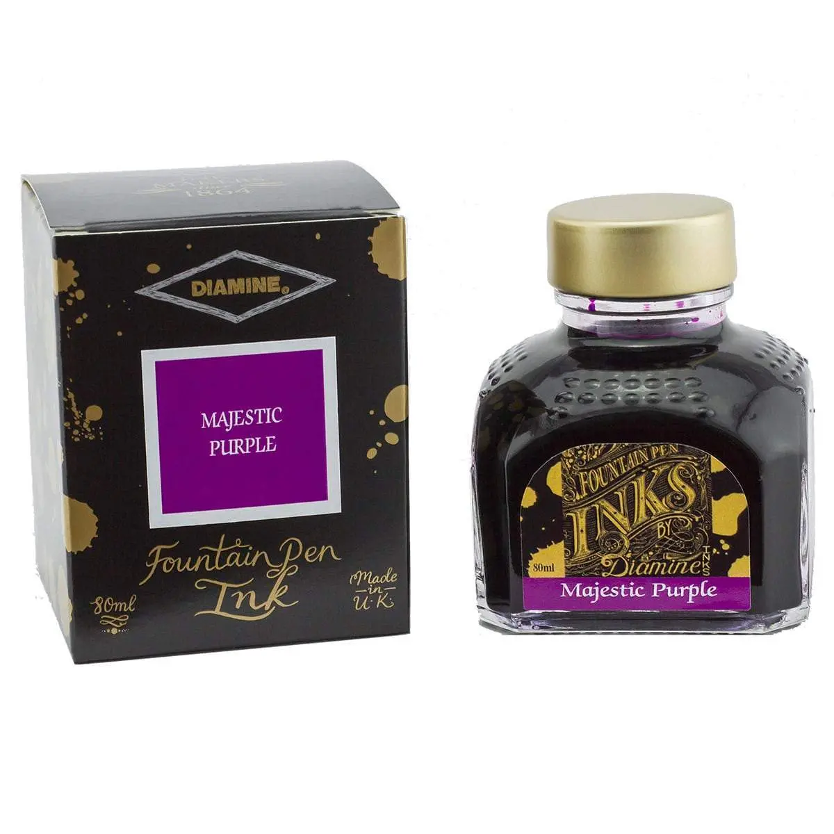 Diamine, Tintenglas Regular, 80 Ml, Majestic Purple 1