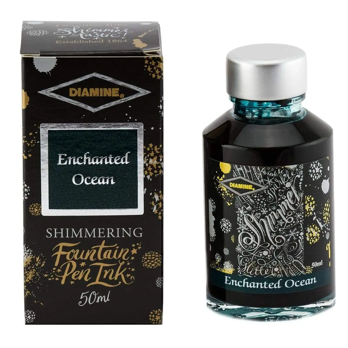 Diamine, Tintenglas Shimmering, 50 Ml, Enchanted Ocean 1