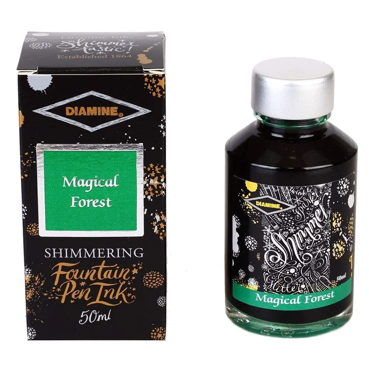 Diamine, Tintenglas Shimmering, 50 Ml, Magical Forest 1