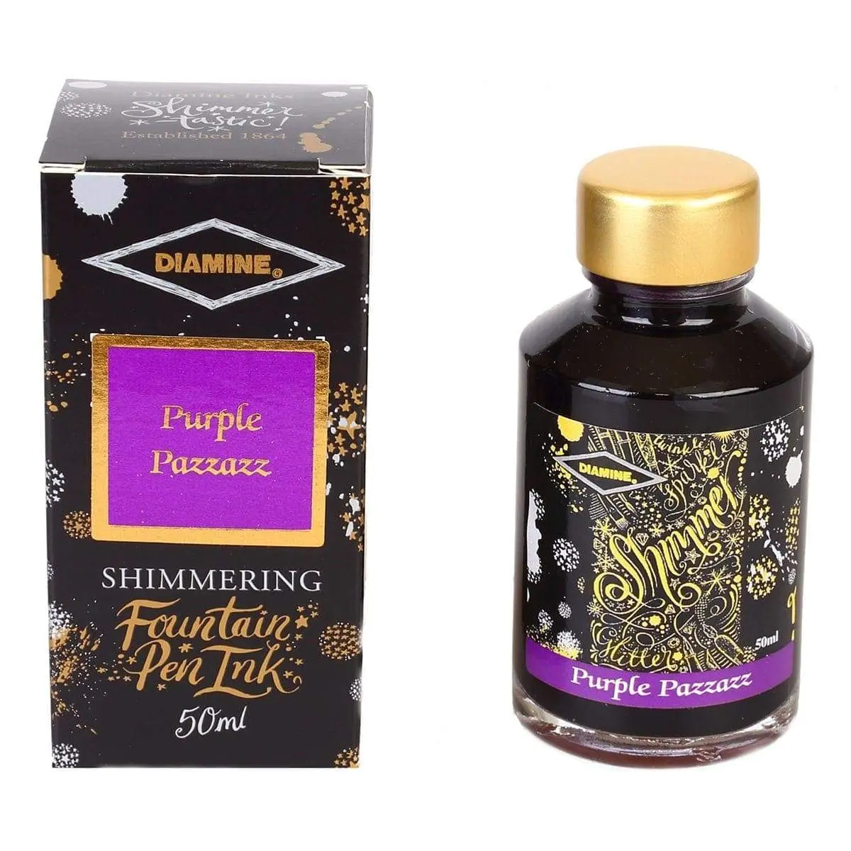 Diamine, Tintenglas Shimmering, 50 Ml, Purple Pazzazz 1