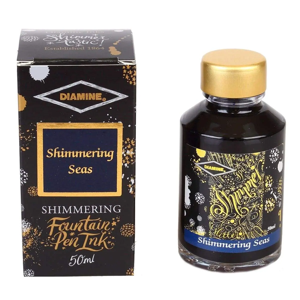 Diamine, Tintenglas Shimmering, 50 Ml, Shimmering Seas 1