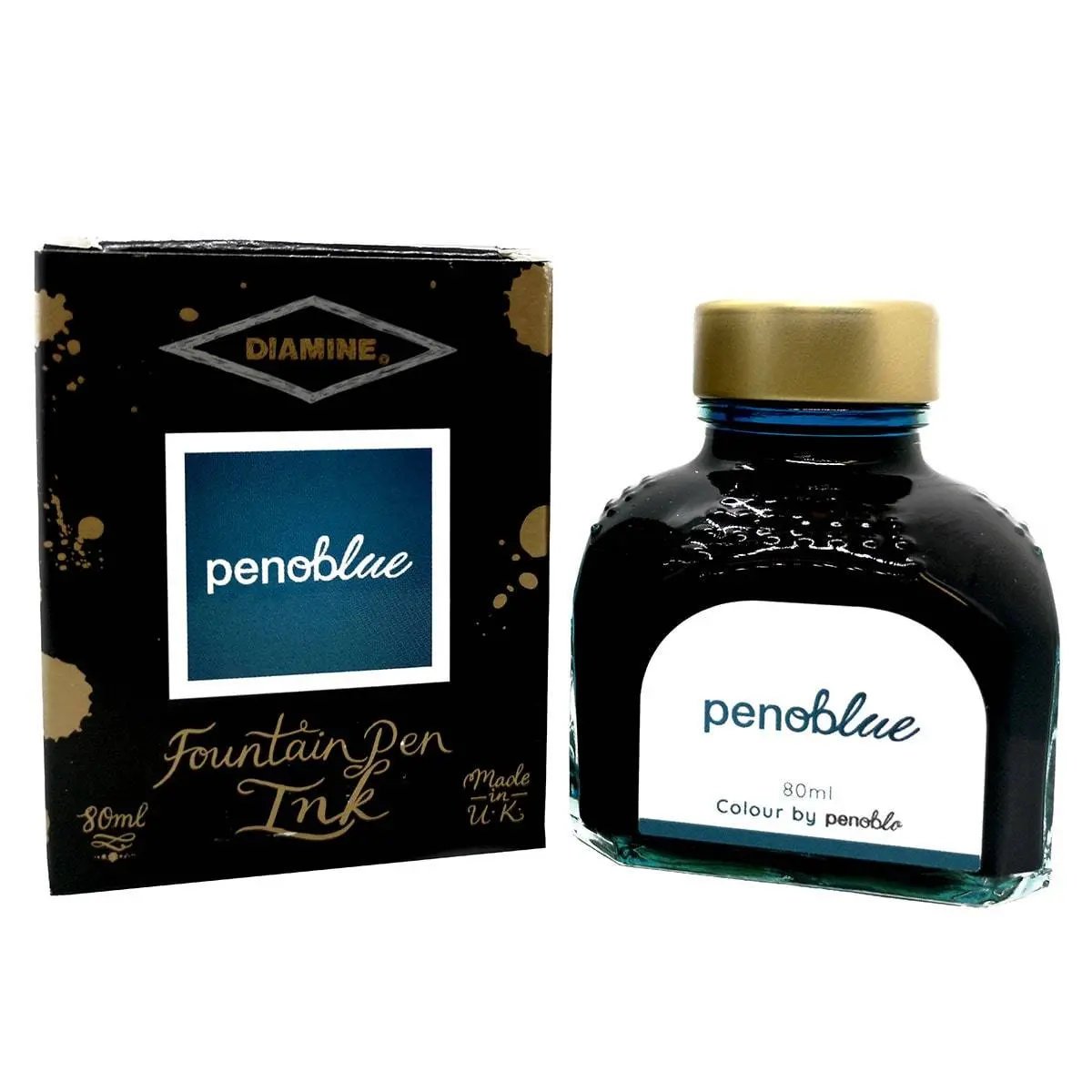 Diamine, Tintenglas, 80 Ml, Penoblue, Special Edition By Penoblo, Geschenk 1