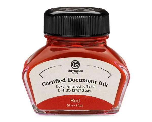 Octopus Fluids Dokumentenechte Füllhaltertinte Document Ink Rot Ltd. Edt. 30 Ml 1