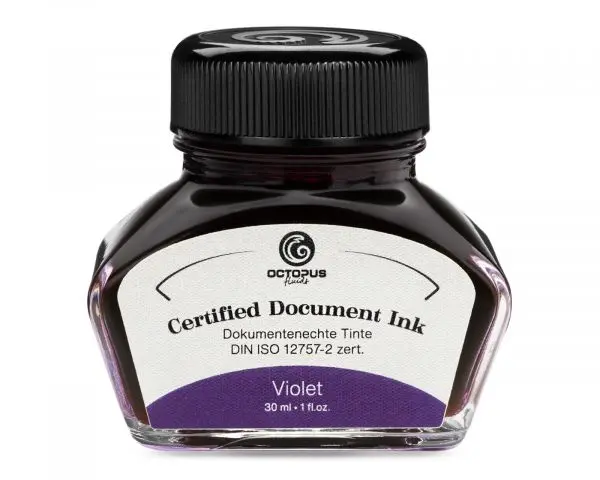 Octopus Fluids Dokumentenechte, Pigmentierte Füllhaltertinte Violett Din Iso 12757-2 Zertifiziert 30 Ml 1