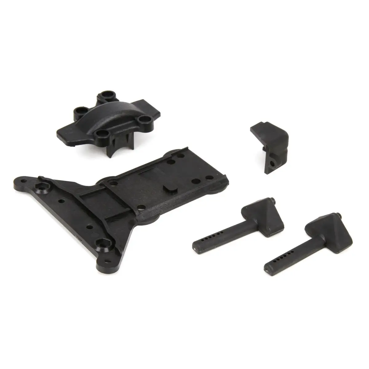 Ecx Gear Cover/Kick Plate And Battery Mounts: 1:10 4Wd All 1