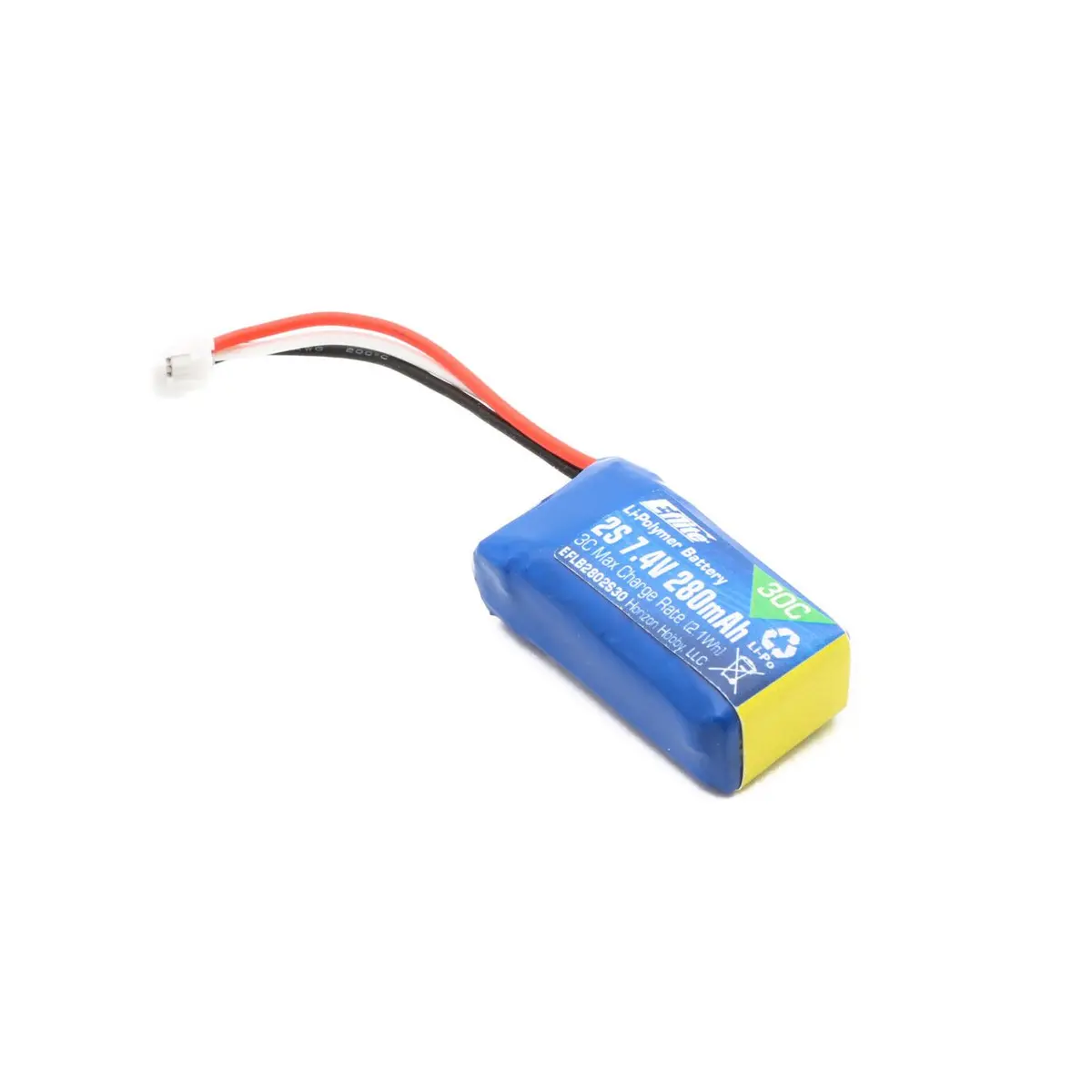 E-Flite 2S 7.4V 280Mah 30C Lipo Battery: Champ+ 1