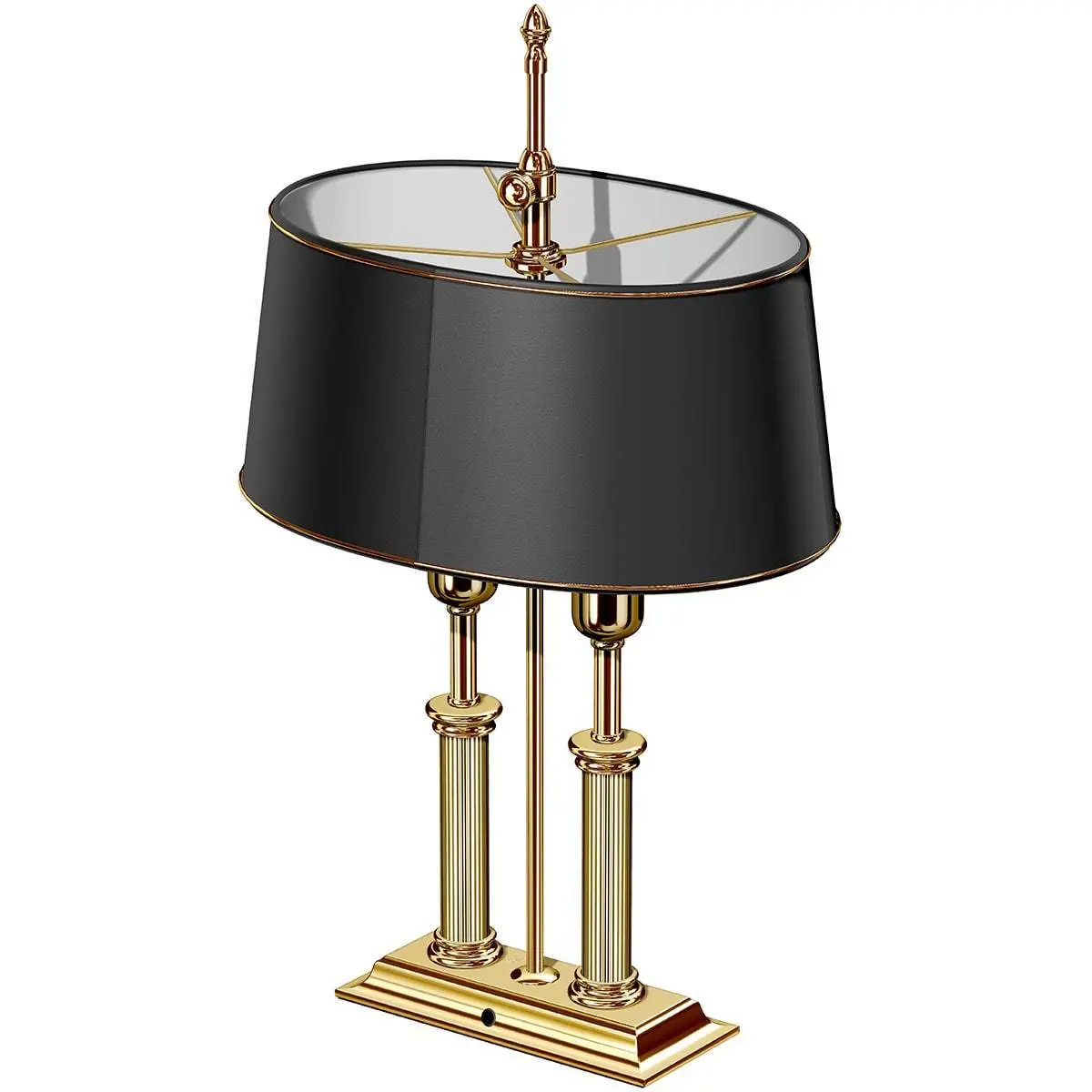 El Casco, Schreibtischlampe 23 Karat Vergoldet, Schwarz 1