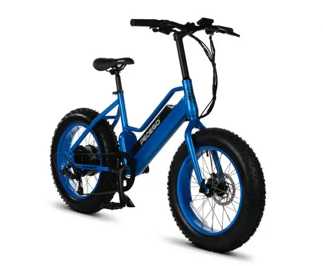 Pedego Element V2 Fat Tire Electric Bike 20" (Blue) 1