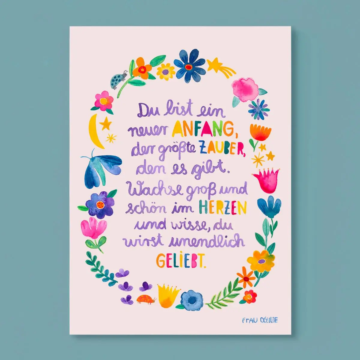 Print A4 *Baby* (Blumen) 1