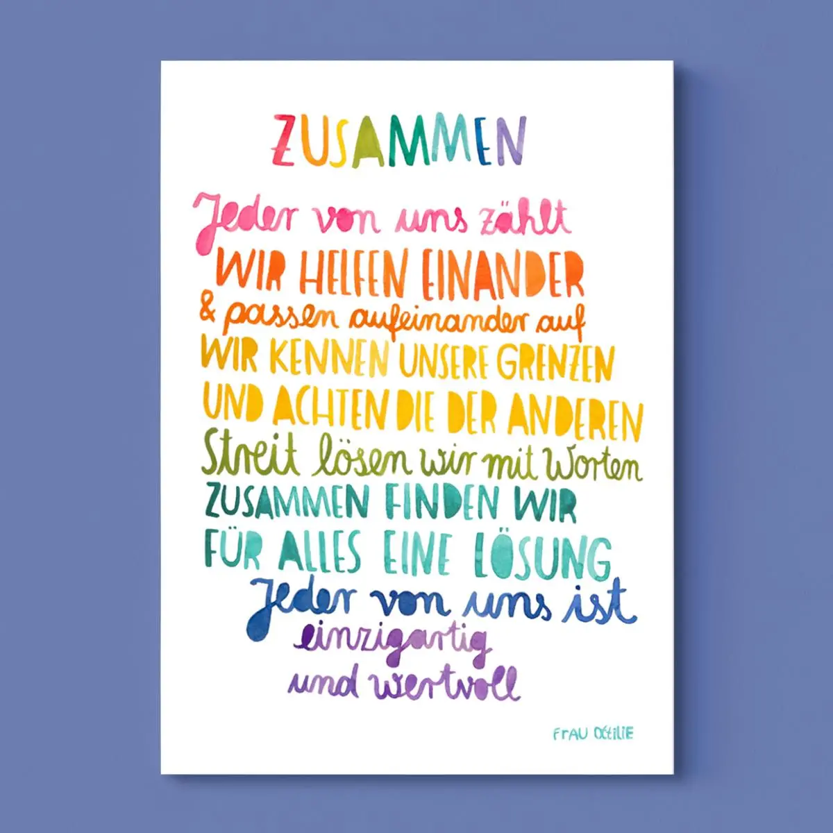 Print A4 *Zusammen* Mit Affirmationen 1