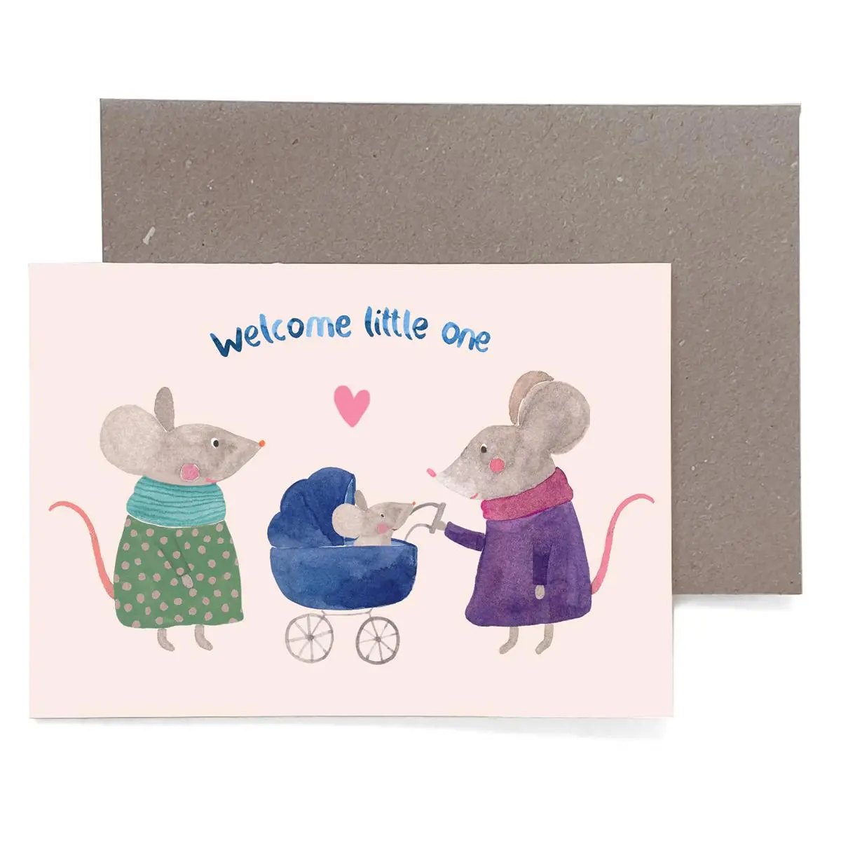 Klappkarte Zur Geburt *Welcome Little One* 1