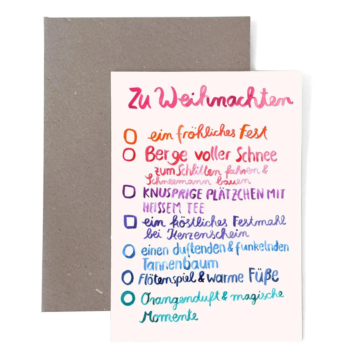 Weihnachtskarte *Wünsche* (Klappkarte) 1